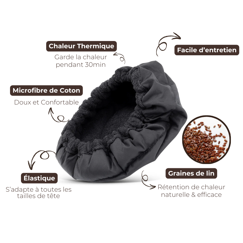 Bonnet de soin Capillaire Chauffant aux Graines de Lin