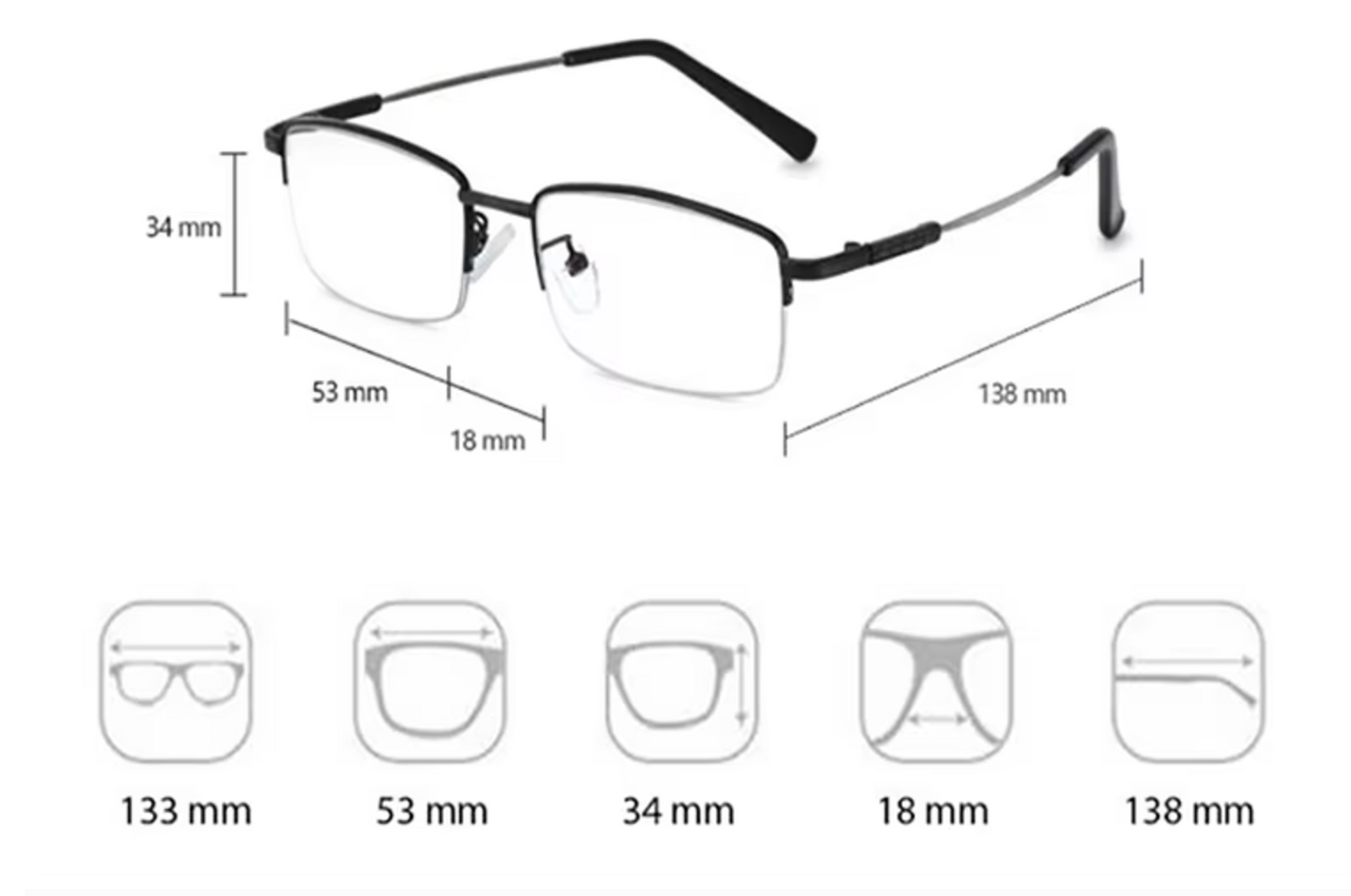 Lunettes mixtes progressives à branches flexibles
