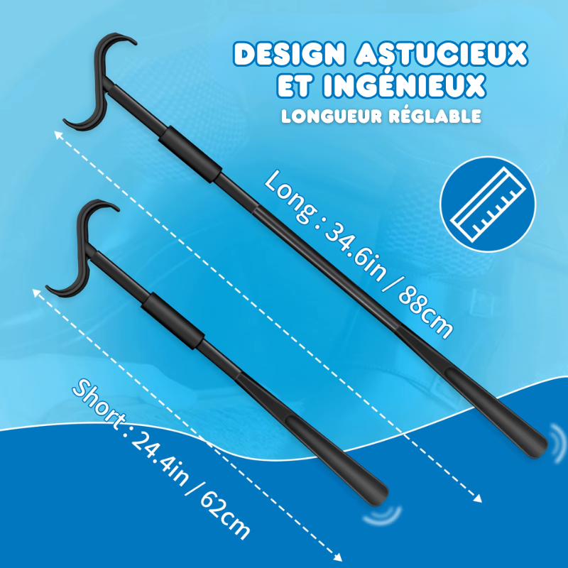Chausse-Pied Long 88cm avec Crochet à Vêtements