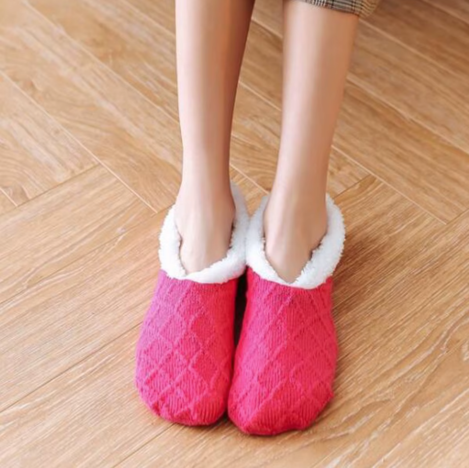 Chaussettes Chaussons Antidérapantes & Doublure Chaude
