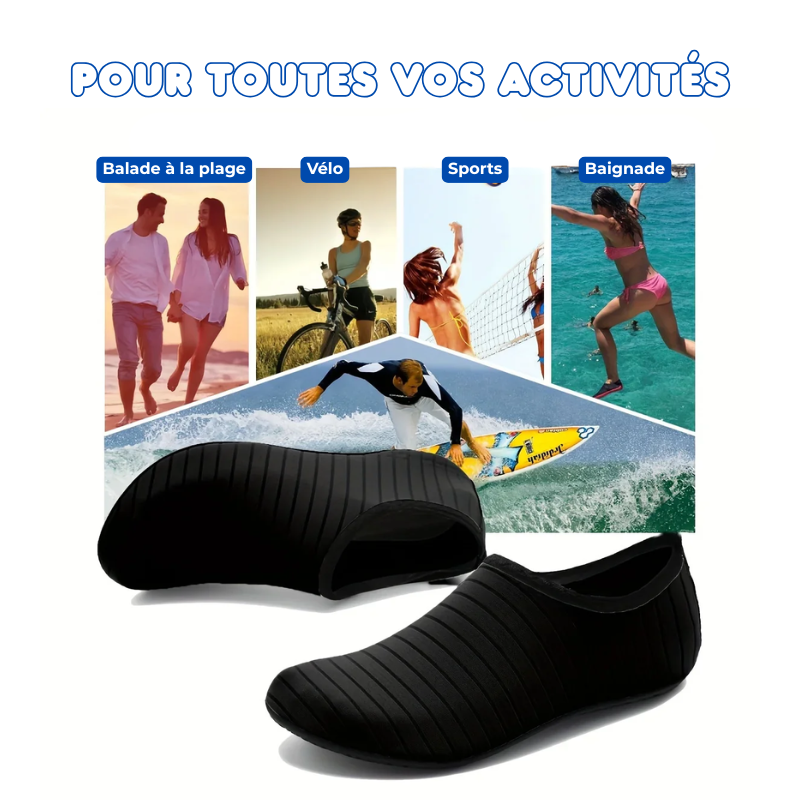 Chaussons Aquatiques Étanches à Séchage Rapide & Antidérapants