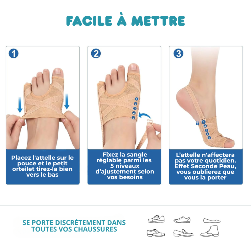 Correcteur d’Oignons Réglable en Tissu Respirant