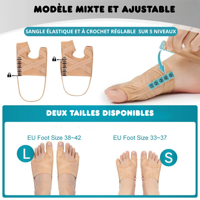 Correcteur d’Oignons Réglable en Tissu Respirant