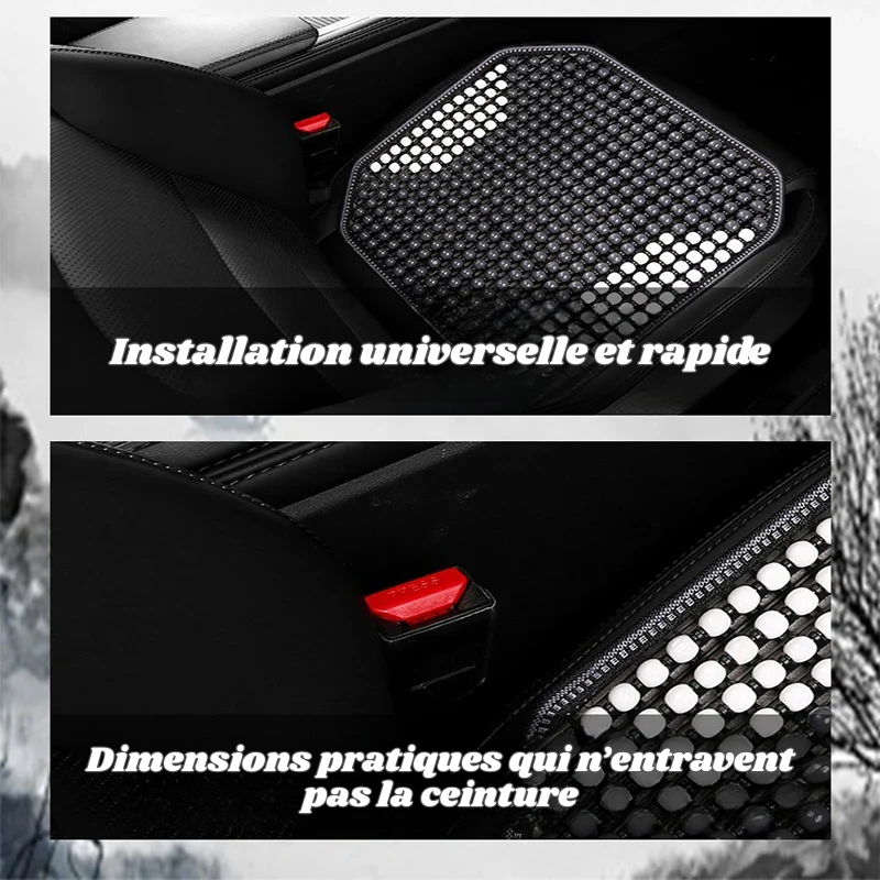 Coussin de Siège Ergonomique en Perles de bois – Anti-Transpiration
