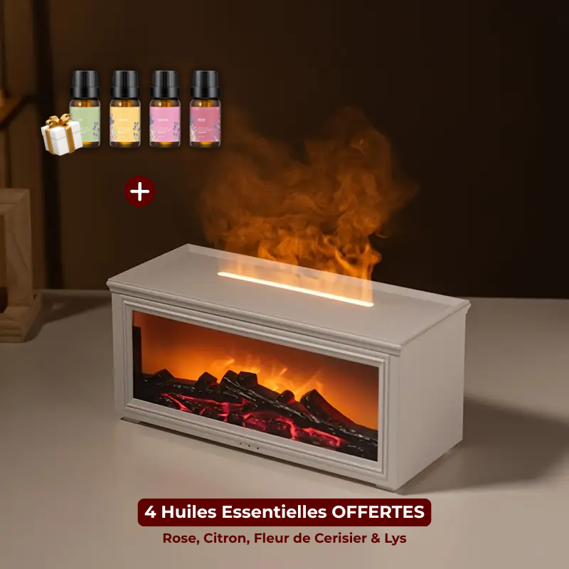 Diffuseur Mini Cheminée Cosy - 4 Huiles essentielles OFFERTES