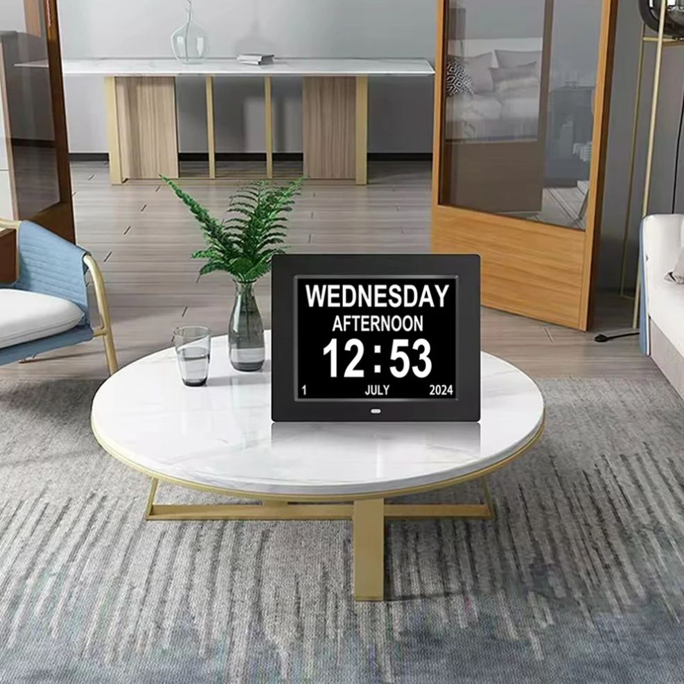 Horloge Digitale Grand Écran et 12 alarmes – Rappel Médical Senior
