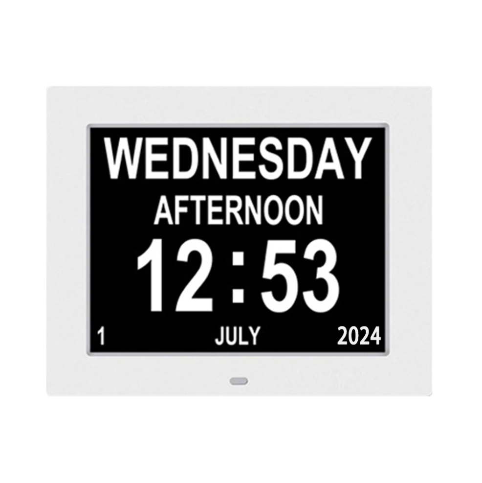 Horloge Digitale Grand Écran et 12 alarmes – Rappel Médical Senior