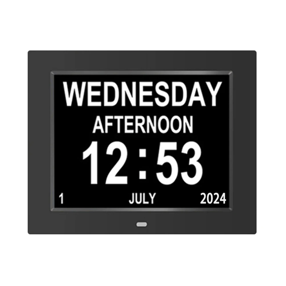 Horloge Digitale Grand Écran et 12 alarmes – Rappel Médical Senior