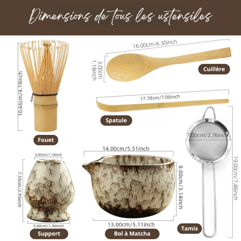 Kit Complet pour Matcha Japonais - 6PCS