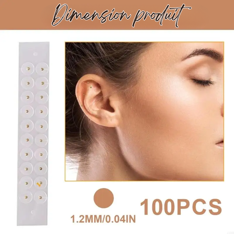 Lot de 100 Patchs Adhésifs d'Acupuncture pour Oreilles - Multiples Bienfaits