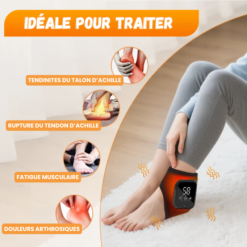 Orthèse Chauffante et Massante Cheville – Rechargeable & Confort