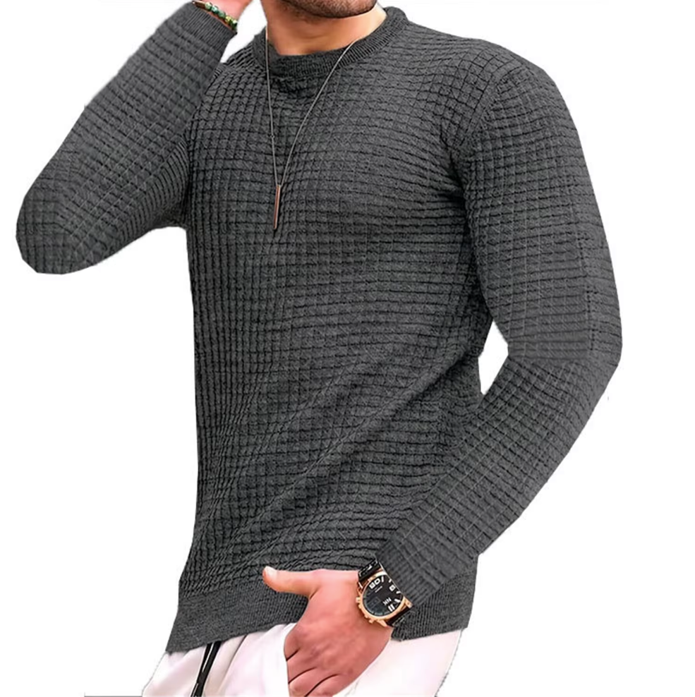 Pull maillé col rond pour homme