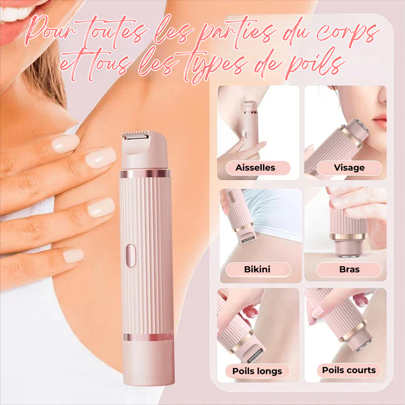 Rasoir Électrique Femme 2-en-1 Zones Sensibles