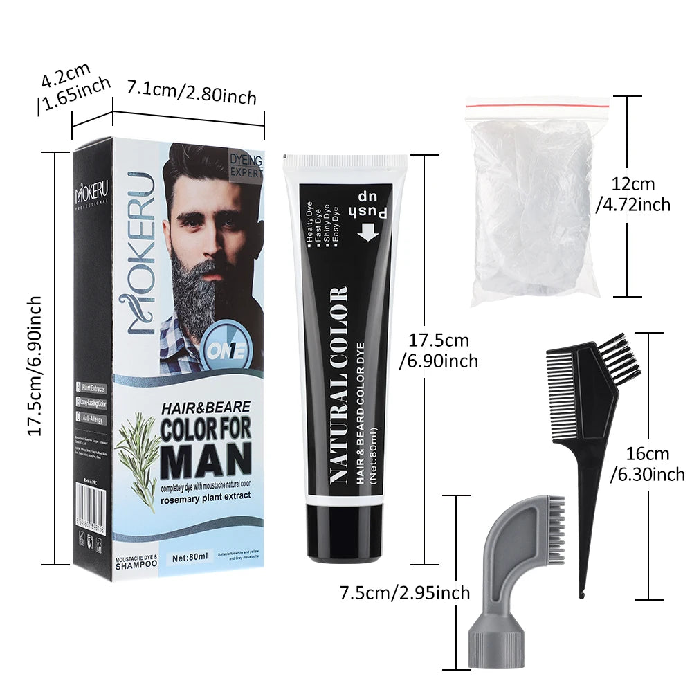 Kit Teinture Semi-Permanente pour Barbe