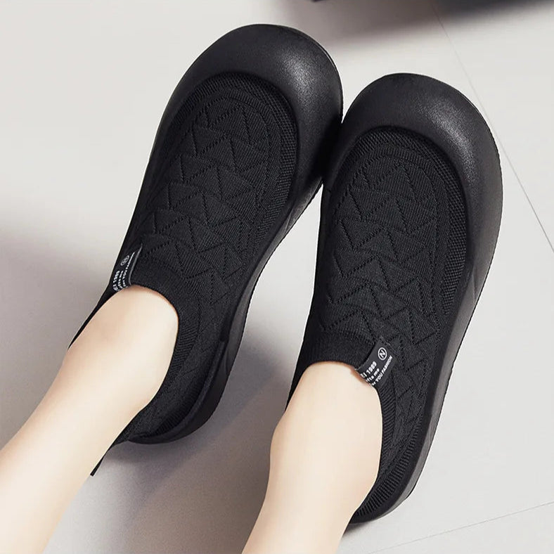 Slip-On en Maille Respirante à Large Semelle