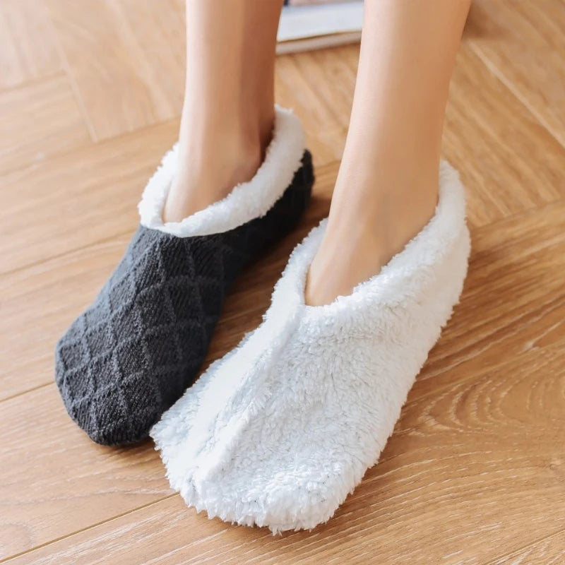 Chaussettes Chaussons Antidérapantes & Doublure Chaude