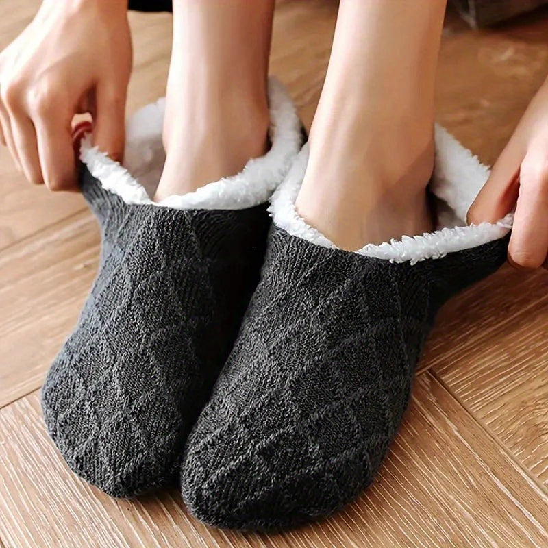 Chaussettes Chaussons Antidérapantes & Doublure Chaude
