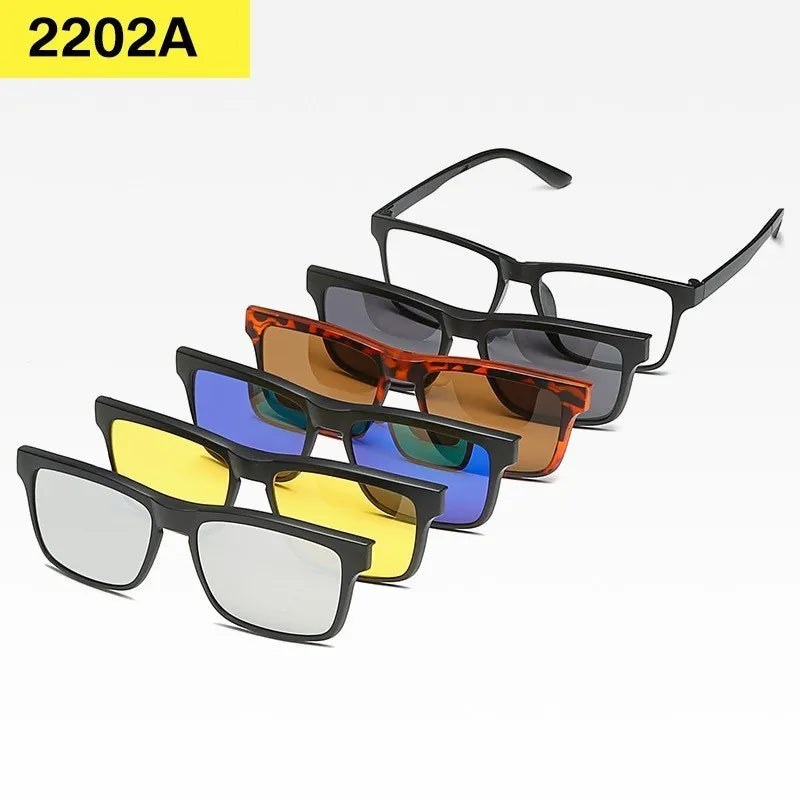 Lunettes 6 en 1 Polarisées à Clip Magnétique