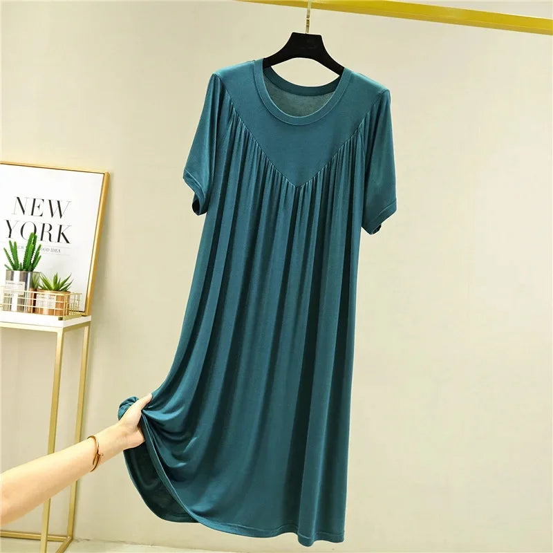 Robe de Nuit Grande Taille en Modal Doux