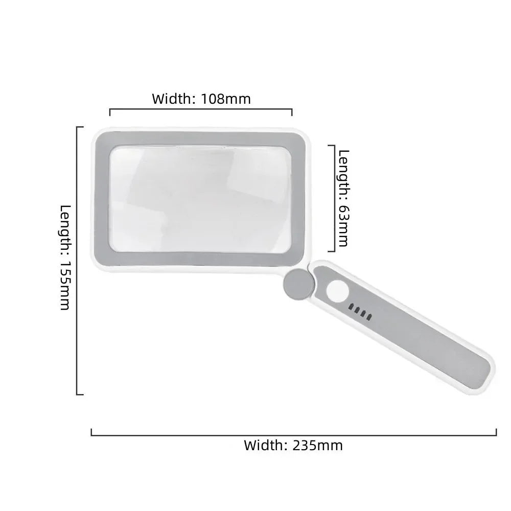 Loupe Pliable Haute Définition 10 LEDs - Rechargeable