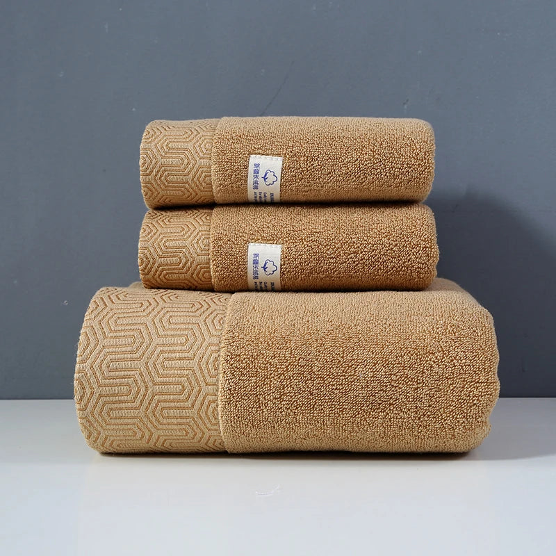 2 Serviettes de Bain Douces & Absorbantes en 100% Coton
