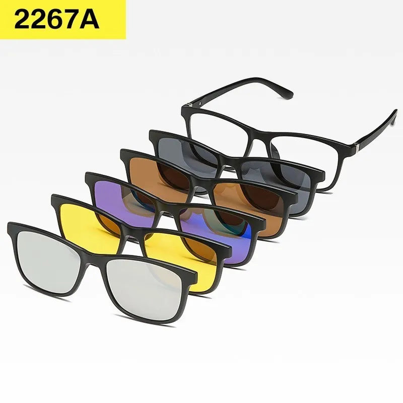 Lunettes 6 en 1 Polarisées à Clip Magnétique