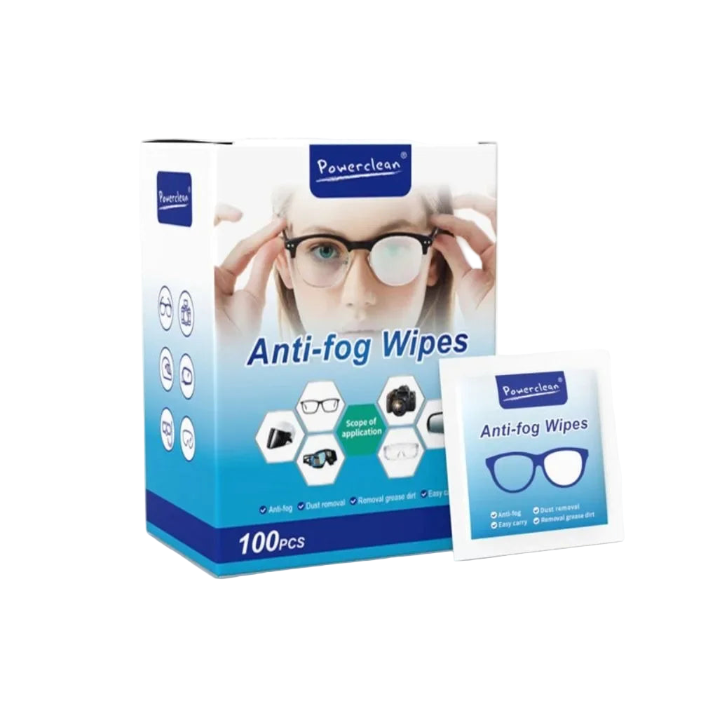 100 Lingettes Nettoyantes Anti-Buée pour Lunettes
