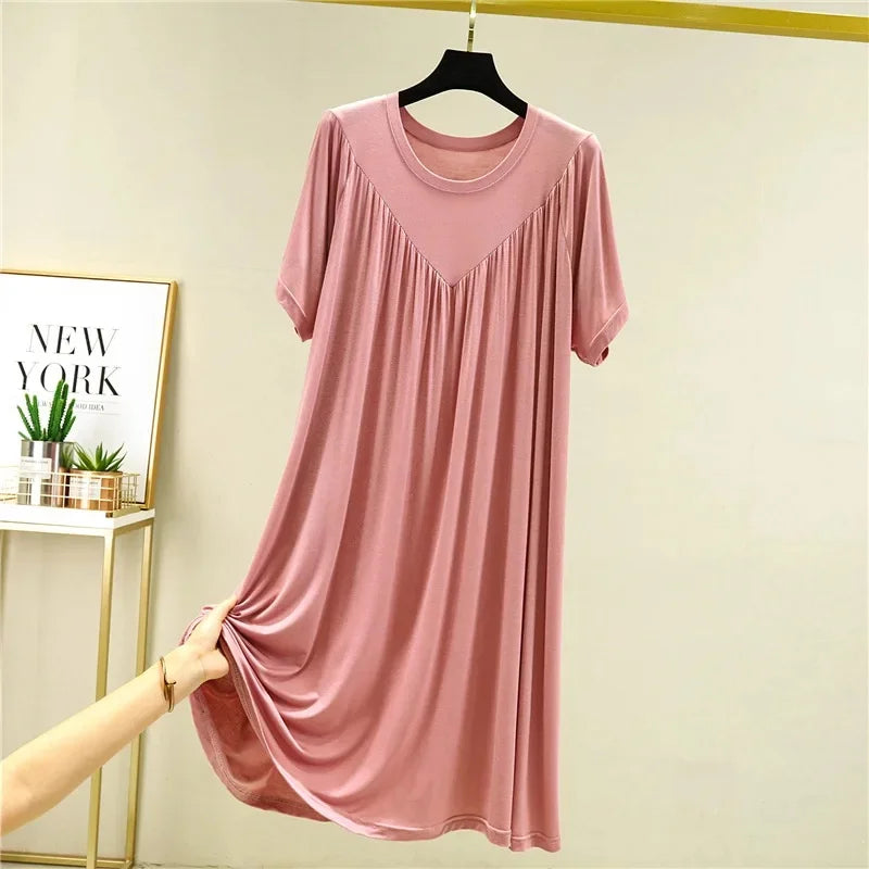 Robe de Nuit Grande Taille en Modal Doux