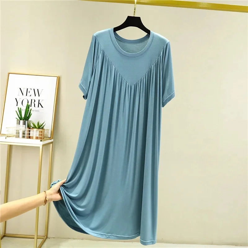 Robe de Nuit Grande Taille en Modal Doux