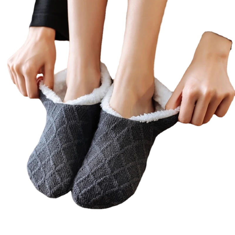 Chaussettes Chaussons Antidérapantes & Doublure Chaude