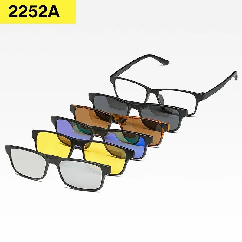Lunettes 6 en 1 Polarisées à Clip Magnétique