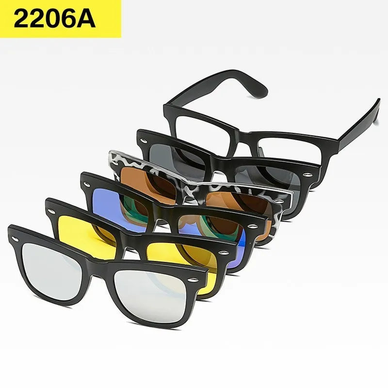 Lunettes 6 en 1 Polarisées à Clip Magnétique