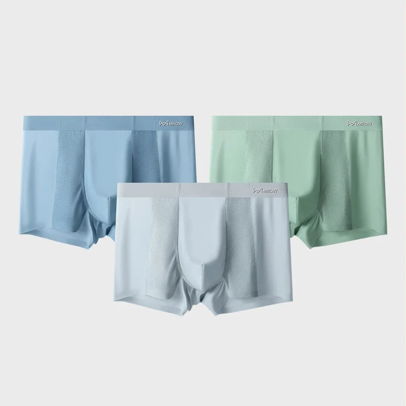 Boxers Sans Couture en Soie Glacée – Lot de 3