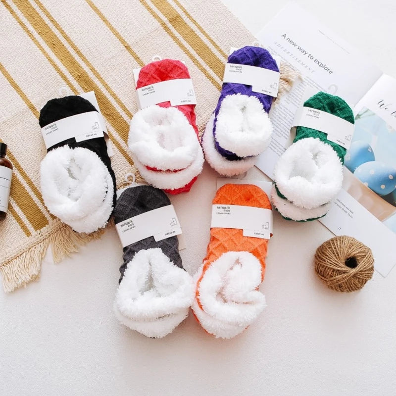 Chaussettes Chaussons Antidérapantes & Doublure Chaude