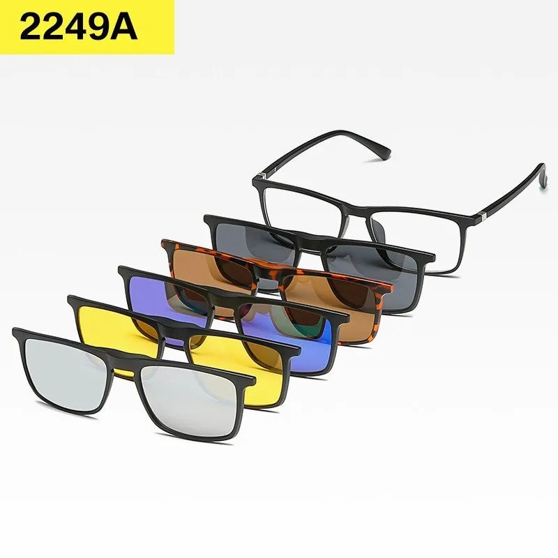 Lunettes 6 en 1 Polarisées à Clip Magnétique