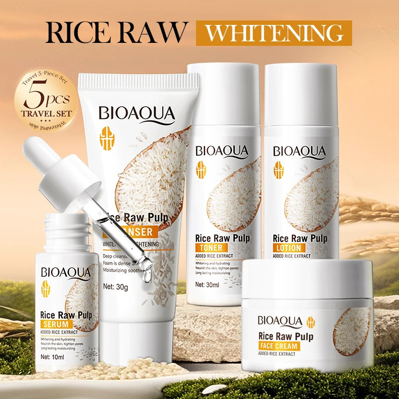 Kit Routine de Soin à l'Eau de Riz - 5PCS