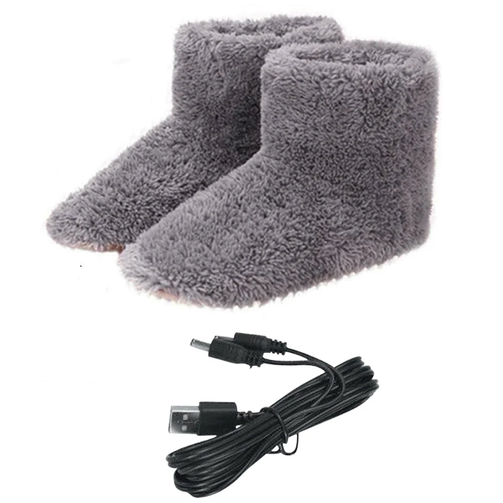 Pantoufles Bottes Chauffantes USB en Peluche Douce
