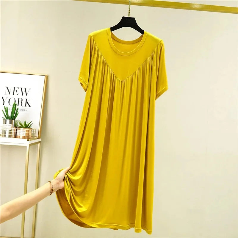 Robe de Nuit Grande Taille en Modal Doux