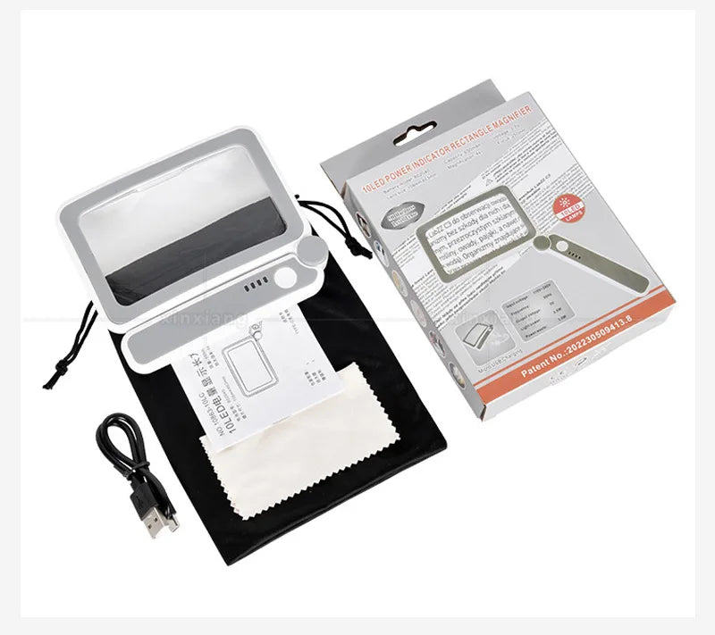 Loupe Pliable Haute Définition 10 LEDs - Rechargeable