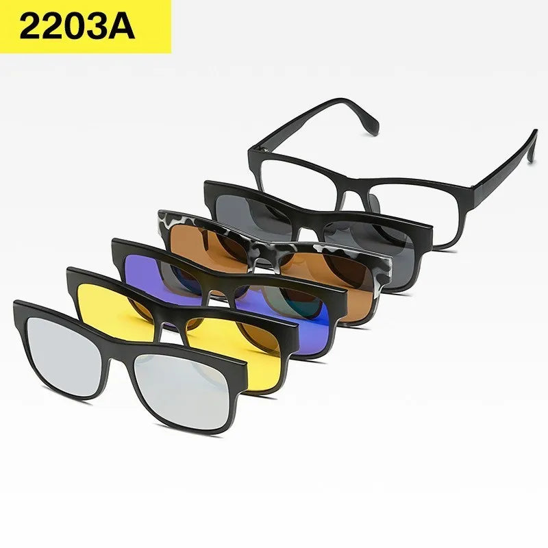 Lunettes 6 en 1 Polarisées à Clip Magnétique