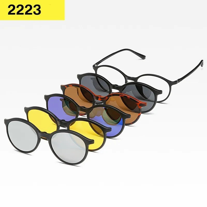 Lunettes 6 en 1 Polarisées à Clip Magnétique