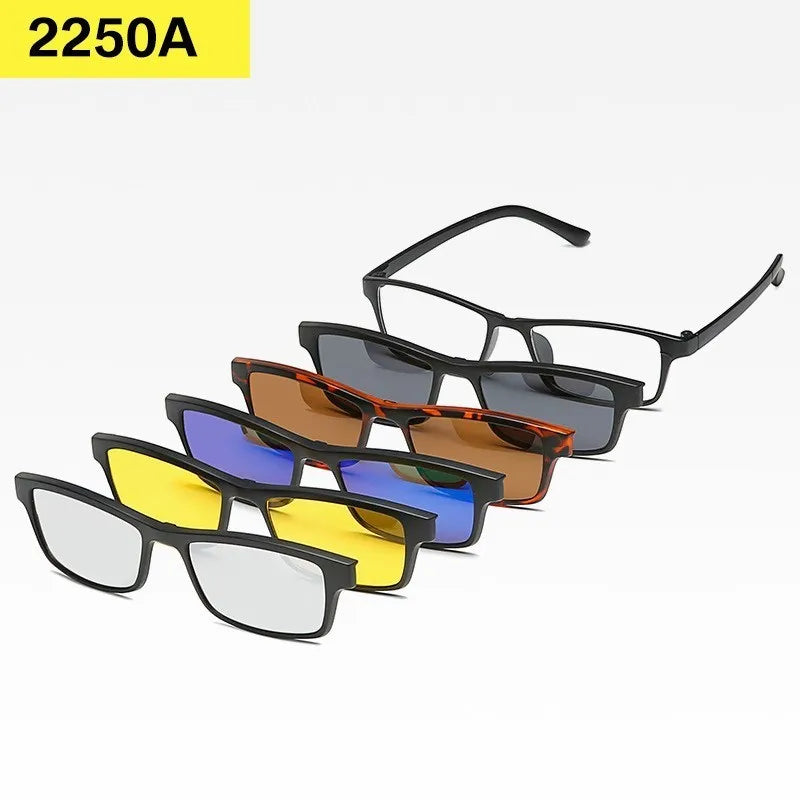 Lunettes 6 en 1 Polarisées à Clip Magnétique