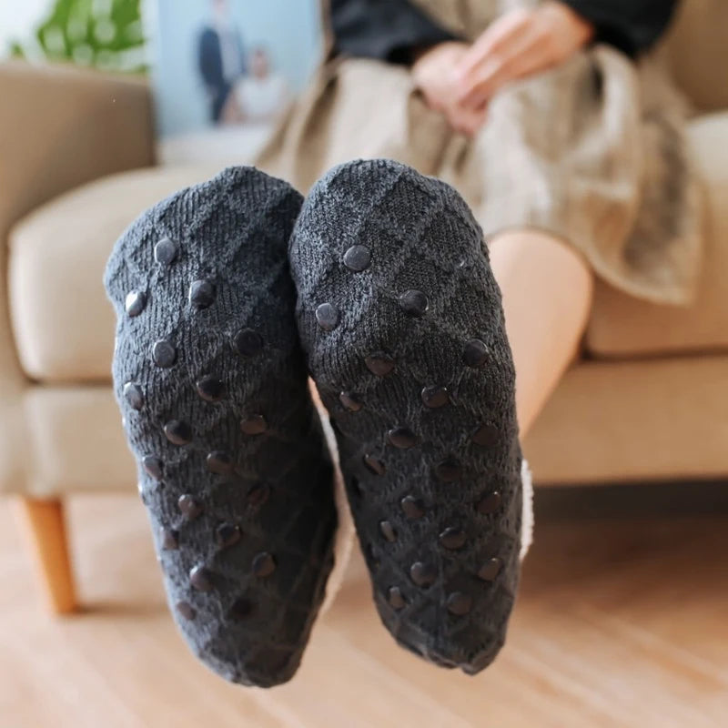 Chaussettes Chaussons Antidérapantes & Doublure Chaude