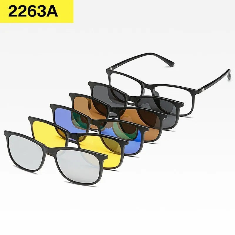 Lunettes 6 en 1 Polarisées à Clip Magnétique