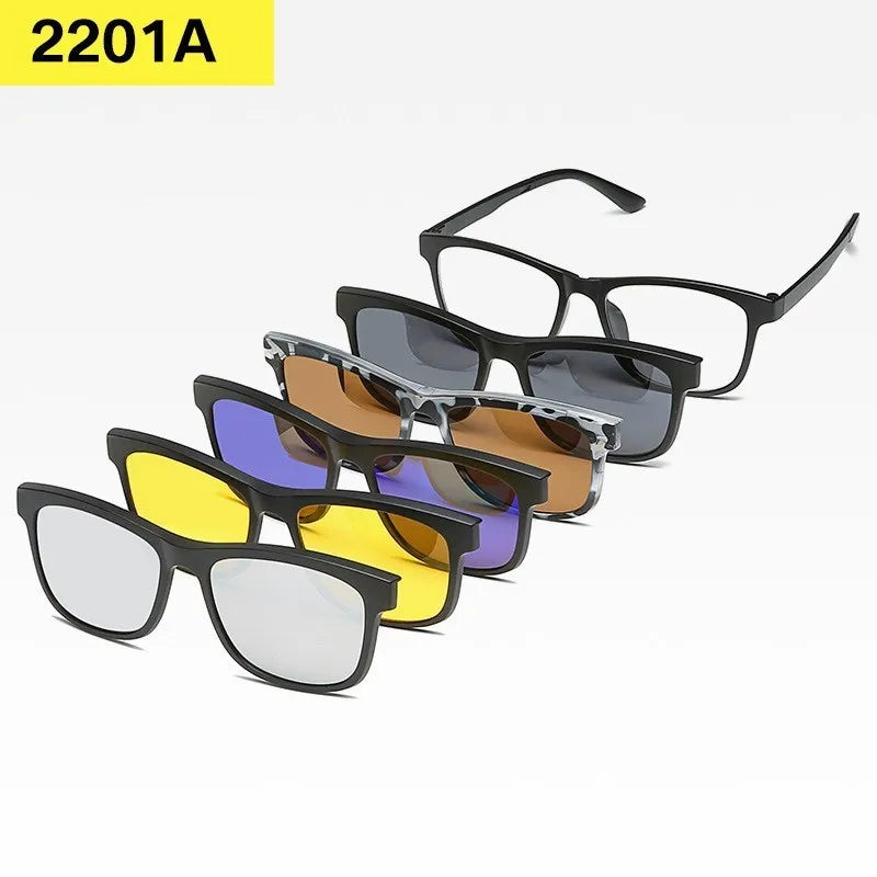 Lunettes 6 en 1 Polarisées à Clip Magnétique