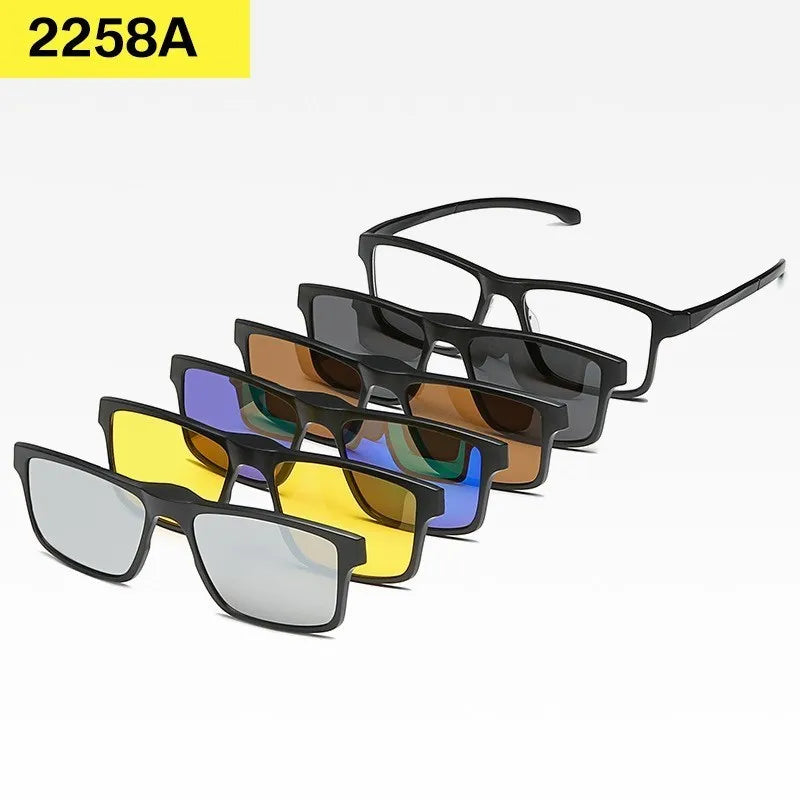Lunettes 6 en 1 Polarisées à Clip Magnétique