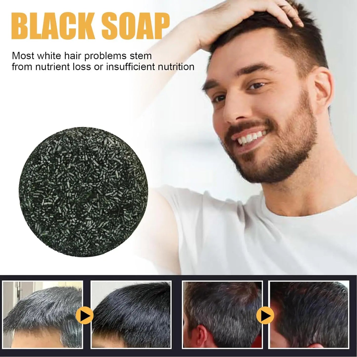 Shampoing Solide Pour Cheveux & Barbe Blancs