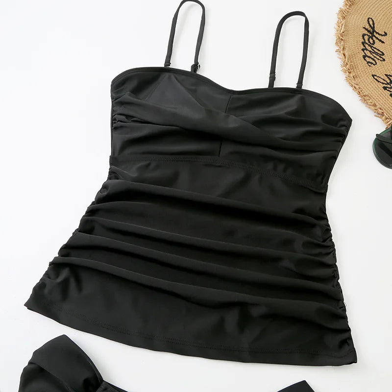 Maillot de Bain Débardeur à Bretelles Amovibles et Réglables