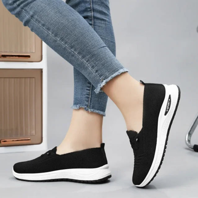 Ballerines en Maille à Faux Lacets Respirantes, Légères & Antidérapantes