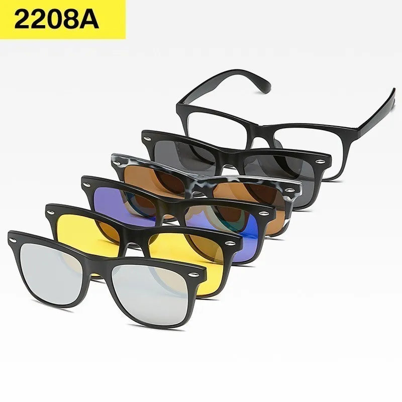 Lunettes 6 en 1 Polarisées à Clip Magnétique
